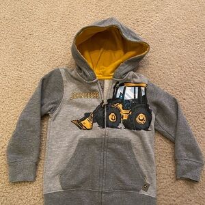 John Deere Gray and Yellow Tractor Hoodie